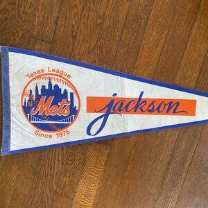 Jackson Mets Texas League vintage baselball felt pennant MLB